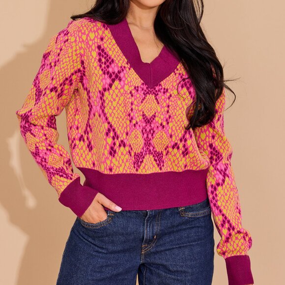 Snake Print "Aspen" Sweater - Picture 1 of 2